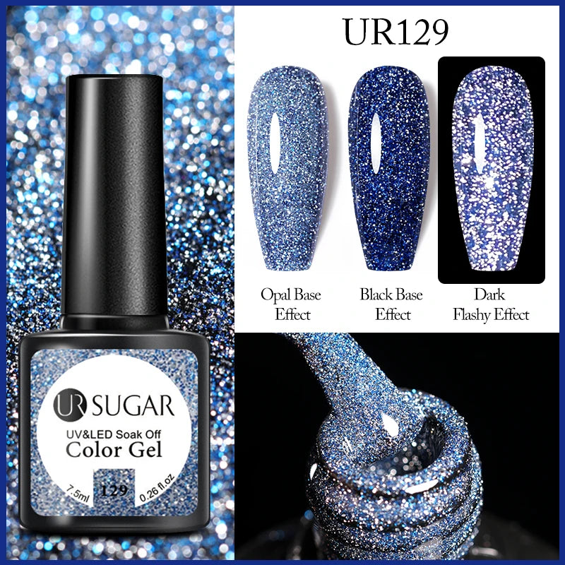 SUGAR Reflective Glitter Nail Gel -  Glowcella