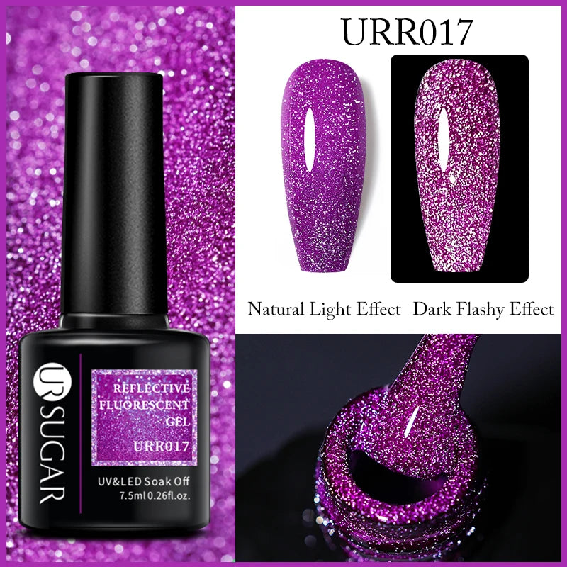 SUGAR Reflective Glitter Nail Gel -  Glowcella