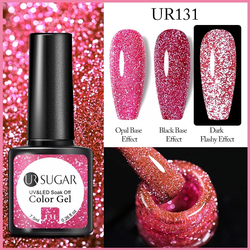 SUGAR Reflective Glitter Nail Gel -  Glowcella