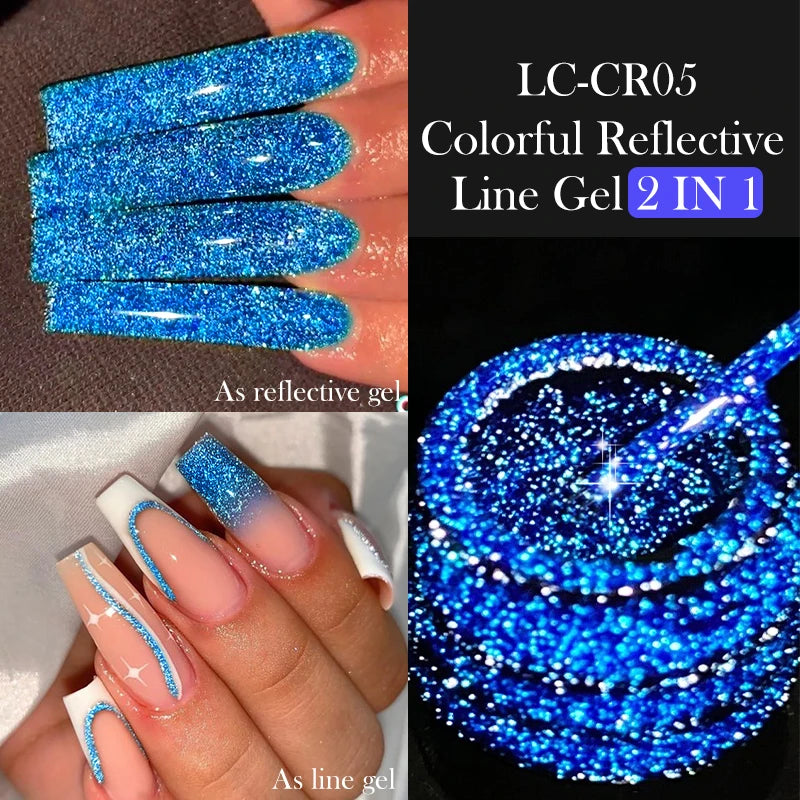 Reflective Metallic Gel Nail Polish -  Glowcella