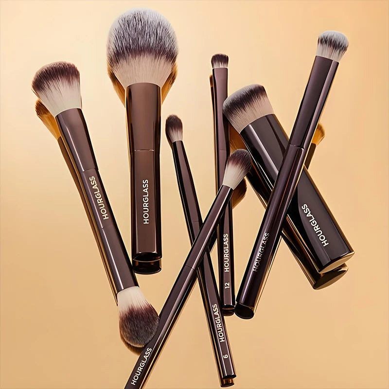 Silver Makeup Brushes Set -  Glowcella
