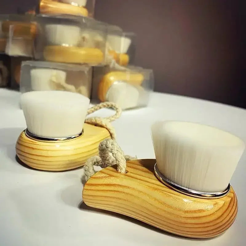 Wooden Face Cleaning Brush -  Glowcella