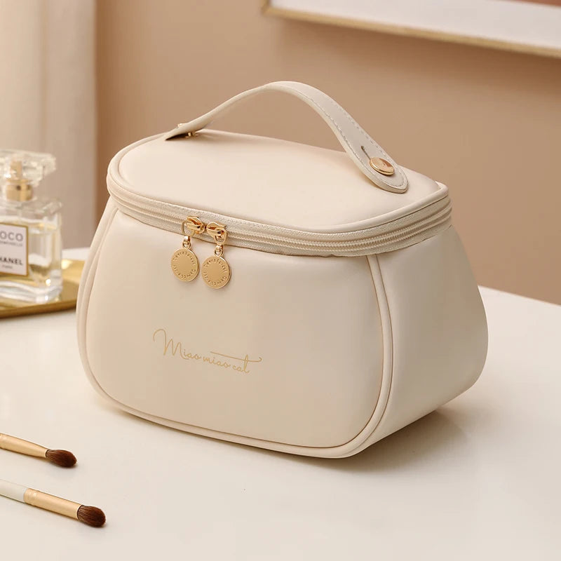 PU Leather Waterproof Cosmetic Bag -  Glowcella