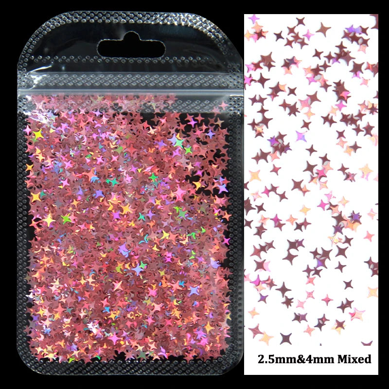 Holographic Nail Sequins Paillette -  Glowcella