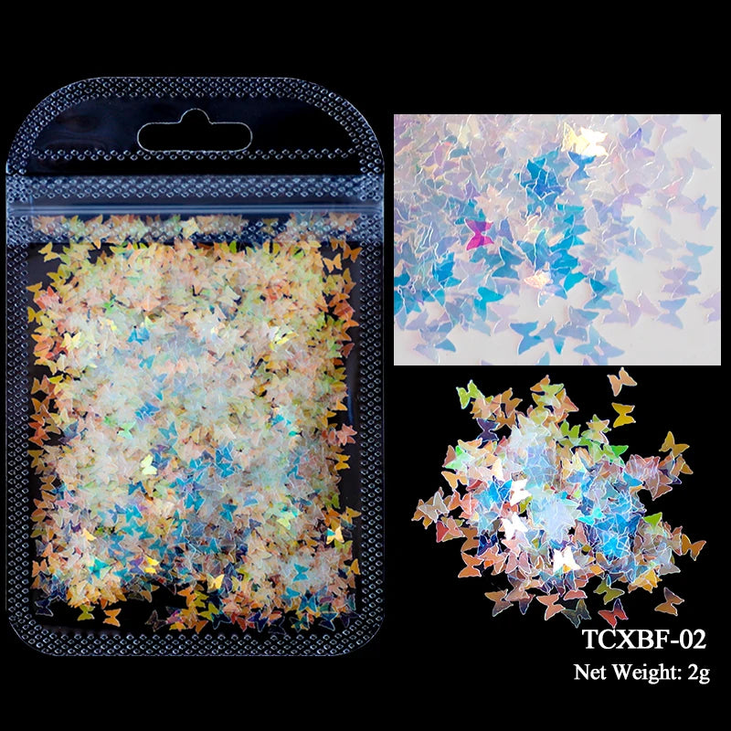 Holographic Nail Sequins Paillette -  Glowcella