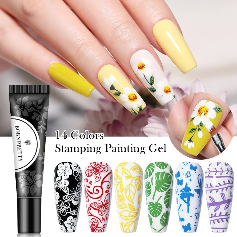 Nail Stamping Gel Polish -  Glowcella