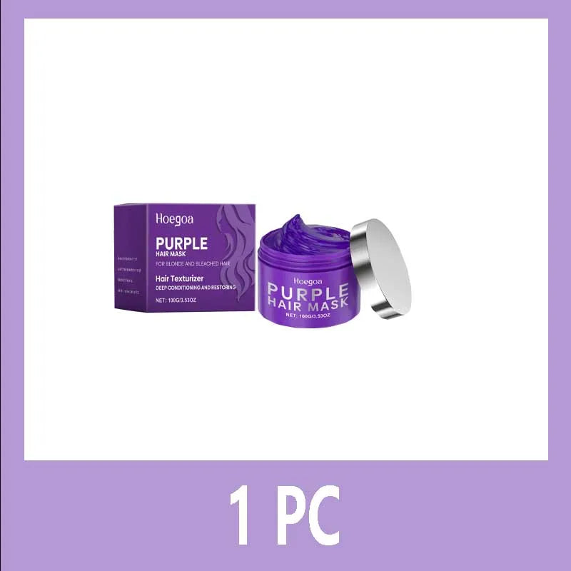 Purple Keratin Hair Mask for Dry Frizzy Hair -  Glowcella