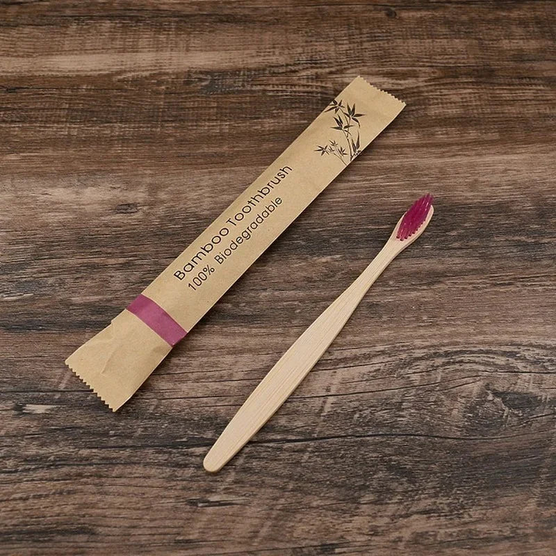 Natural Bamboo Soft Bristle Toothbrush -  Glowcella