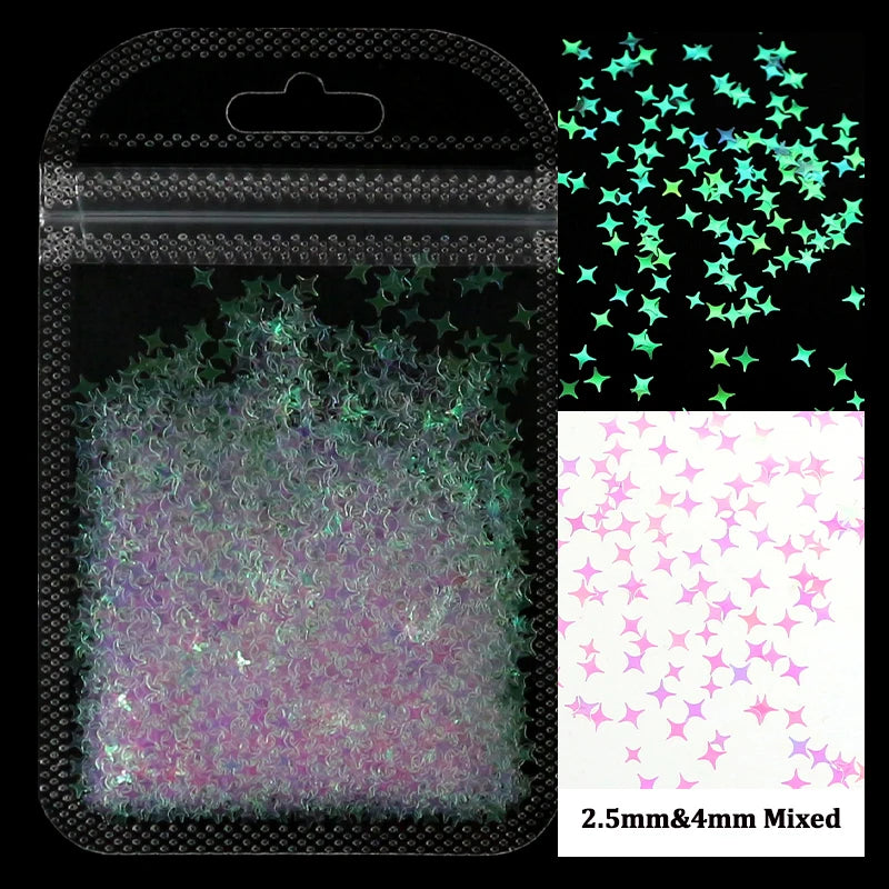 Holographic Nail Sequins Paillette -  Glowcella