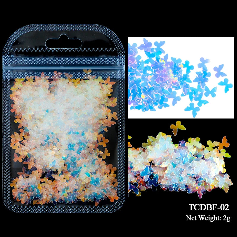 Holographic Nail Sequins Paillette -  Glowcella