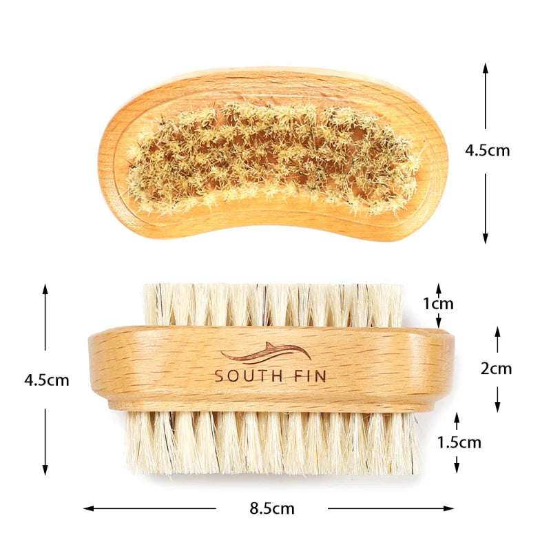 Double-Sided Natural Bristles Scrubbing Brush -  Glowcella