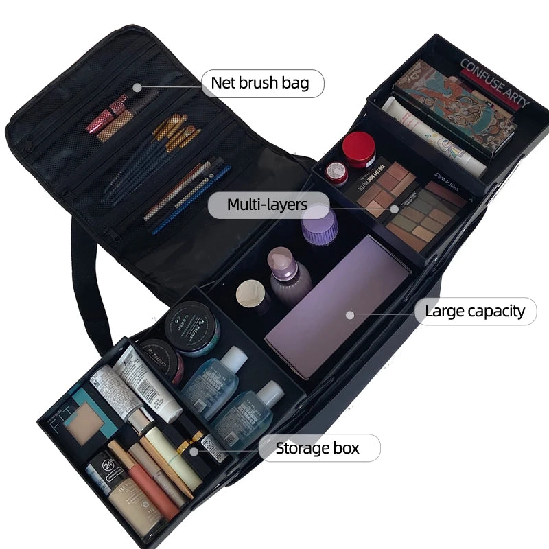 Large Capacity Multi-layer Makeup Storage Bag -  Glowcella