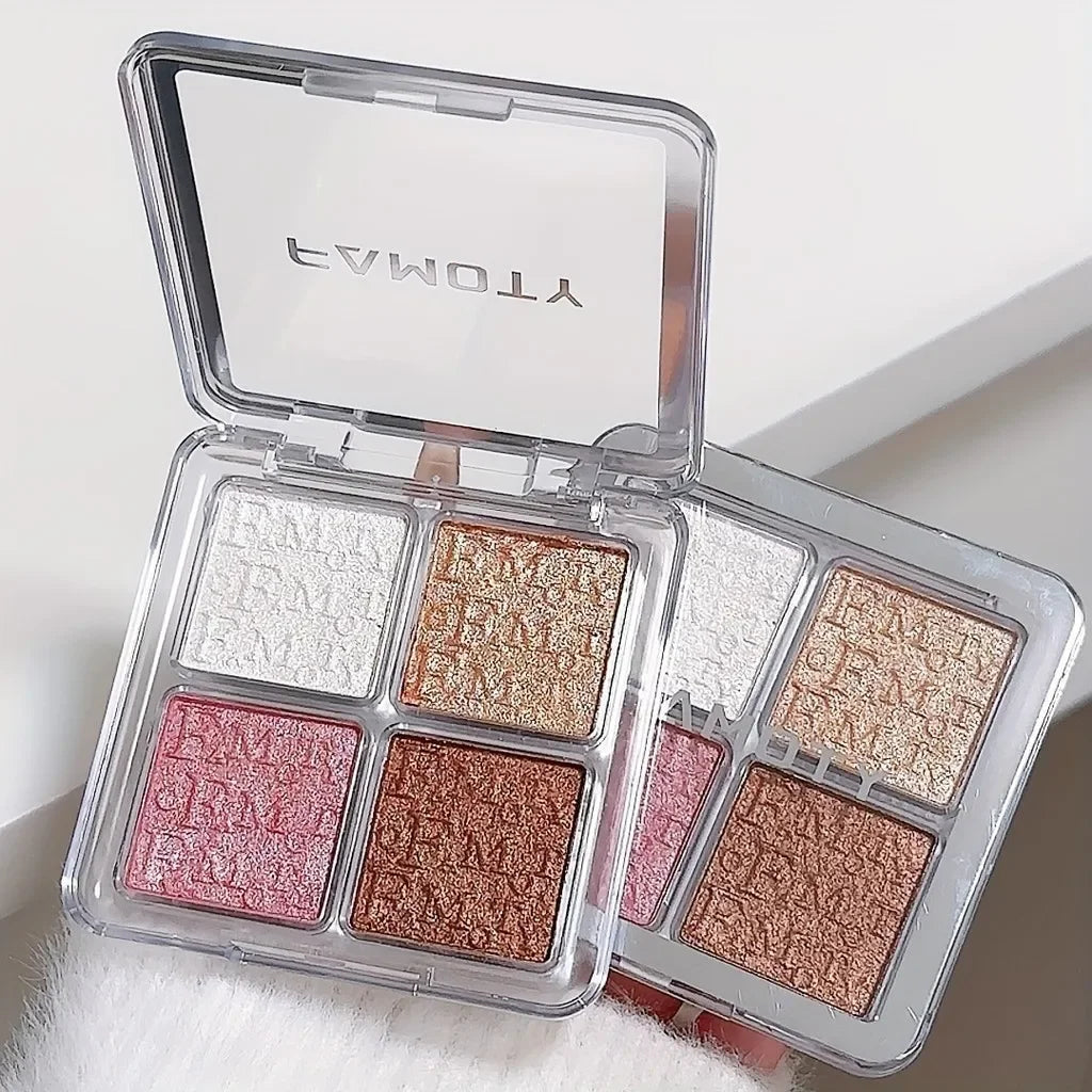 4 Colors Facial Highlighter Palette -  Glowcella