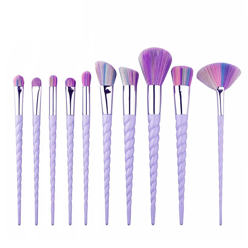 10 Pcs Unicorn Make Up Brush -  Glowcella