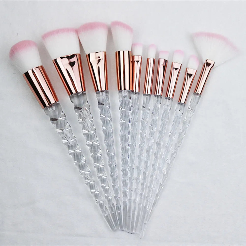 10 Pcs Unicorn Make Up Brush -  Glowcella