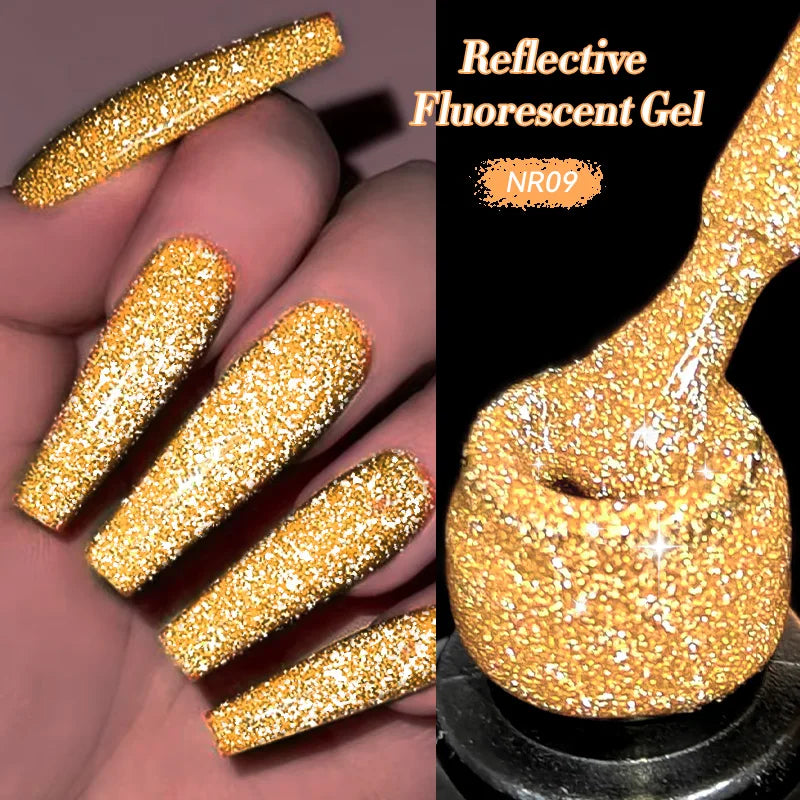 Reflective Metallic Gel Nail Polish -  Glowcella