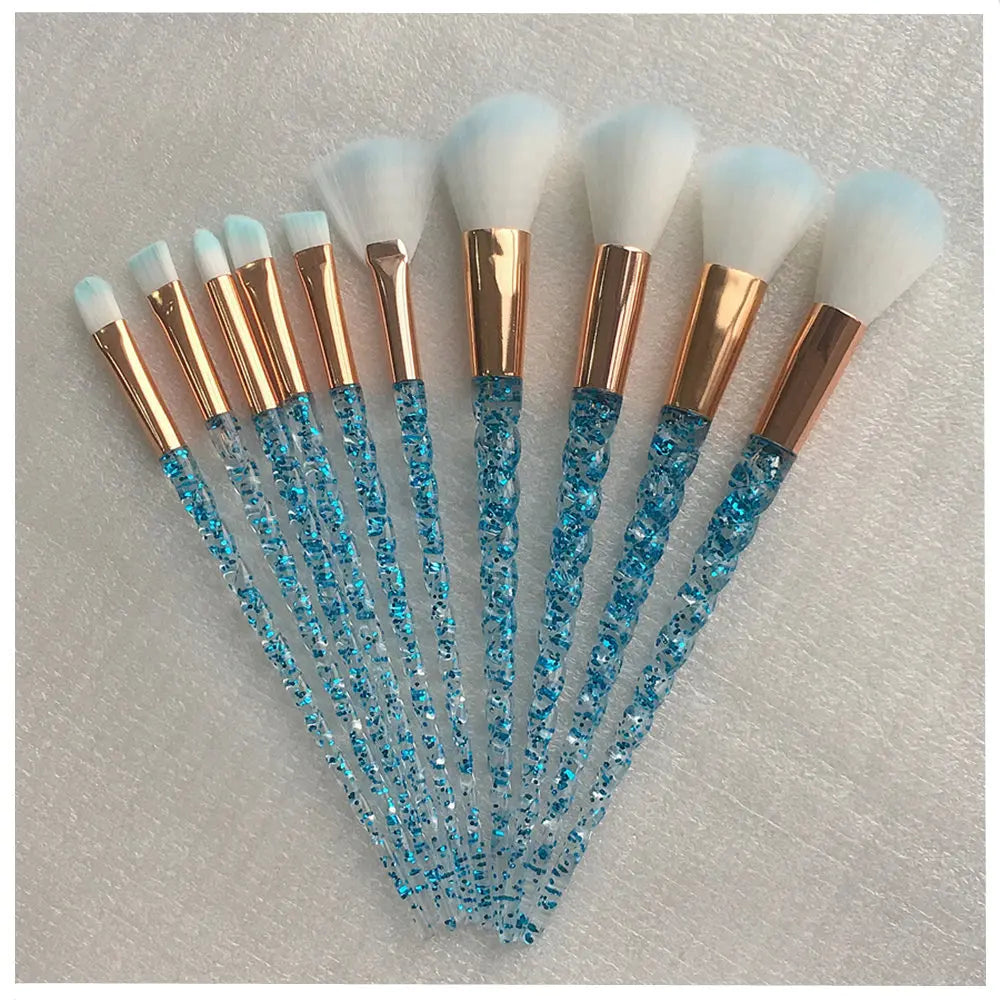10 Pcs Unicorn Make Up Brush -  Glowcella