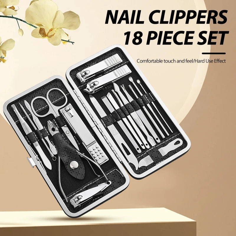 Professional Stainless Steel Pedicure Set -  Glowcella