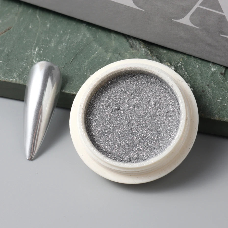 Moonlight Silver Cat Eye Nail Powder -  Glowcella