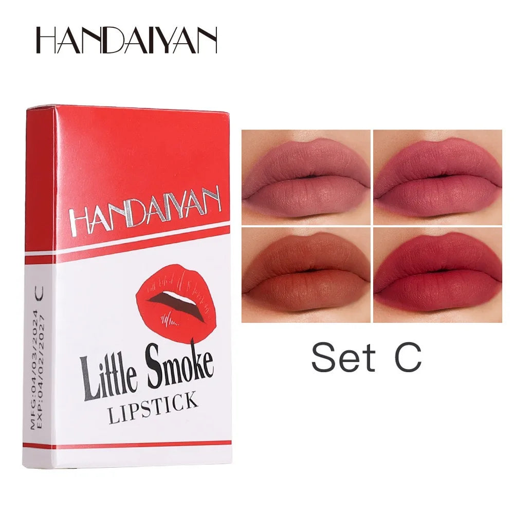 4PCS/Set Creative Cigarette Velvet Long Lasting Lipstick -  Glowcella