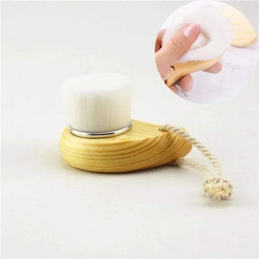 Wooden Face Cleaning Brush -  Glowcella