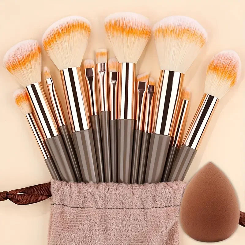 NEW 13PCS Makeup Brush Set Soft Fluffy Eye Shadow Foundation Blush Highlighter Concealer Brush Female Beauty Tool Christmas gift -  Glowcella