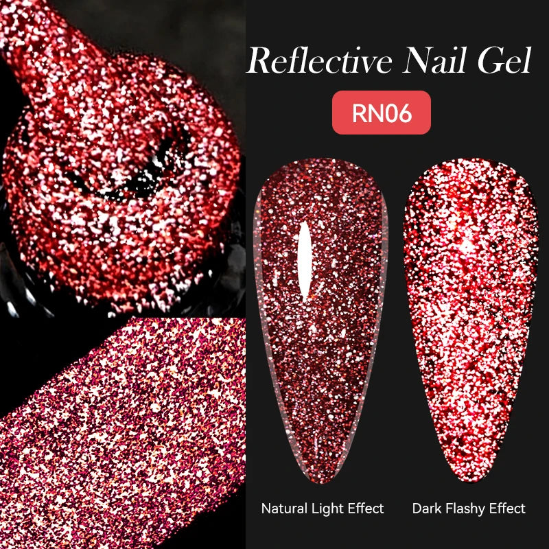 Reflective Metallic Gel Nail Polish -  Glowcella