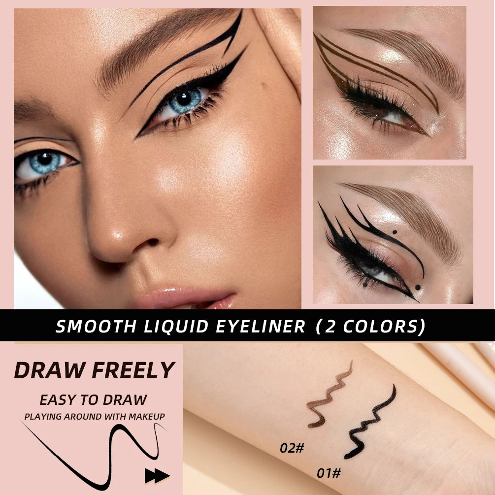 Waterproof Fast Dry Liquid Eyeliner -  Glowcella