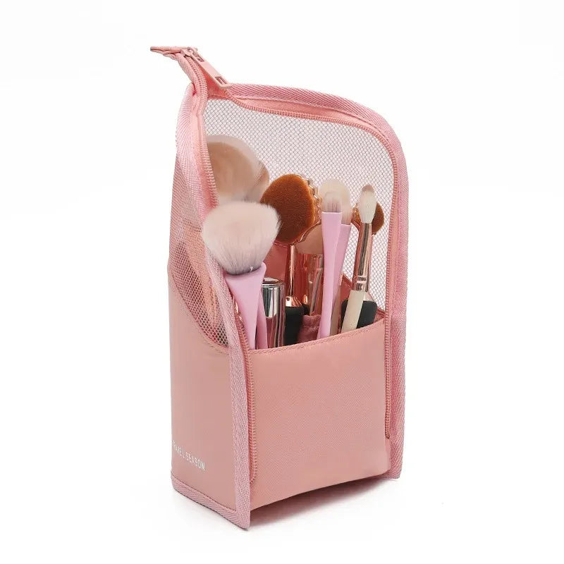 Standing Brush Makeup Bag -  Glowcella