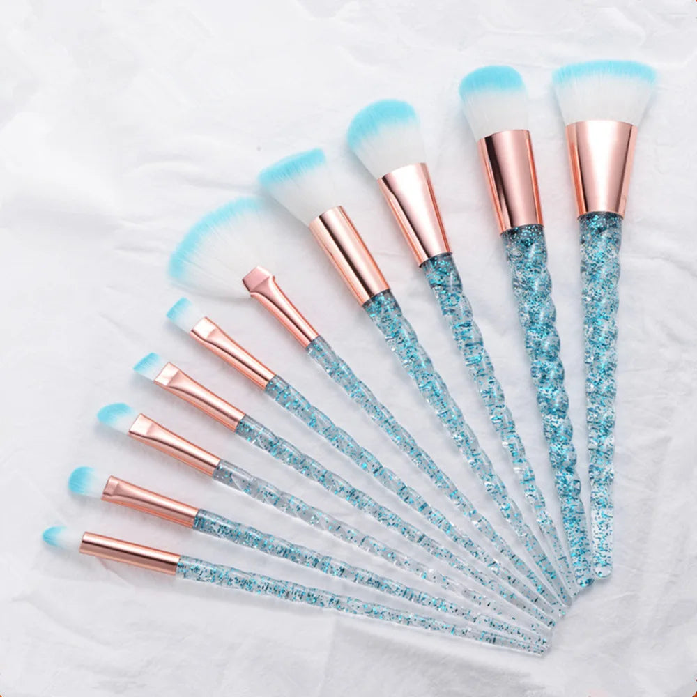 10 Pcs Unicorn Make Up Brush -  Glowcella