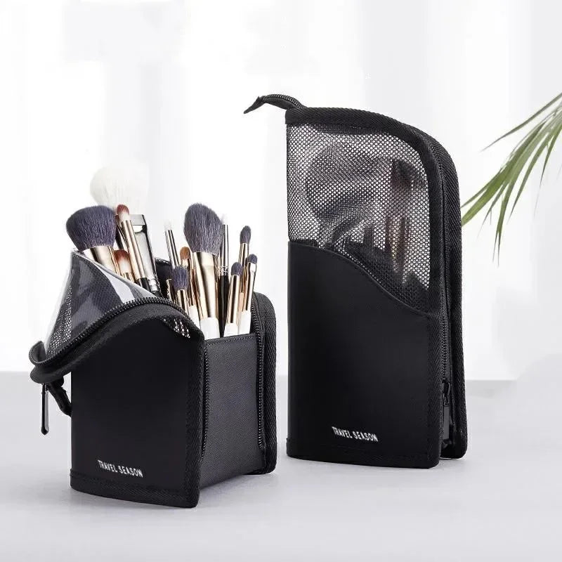 Standing Brush Makeup Bag -  Glowcella