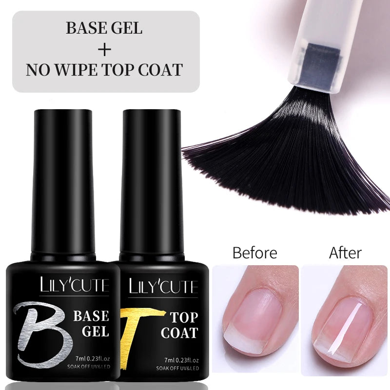 Base Top Coat UV Gel Nail Polish -  Glowcella