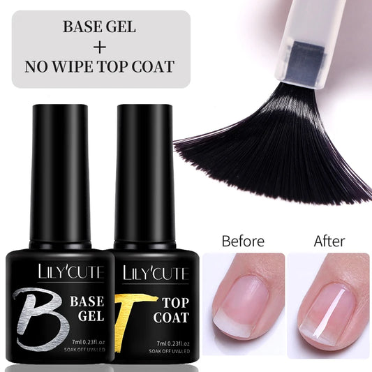 Base Top Coat UV Gel Nail Polish -  Glowcella