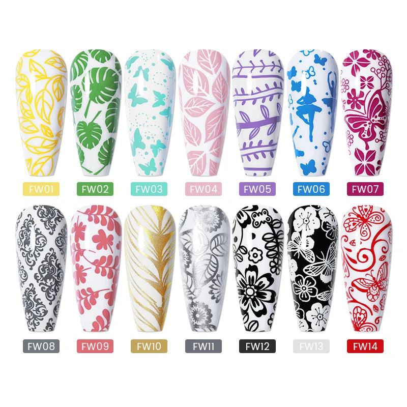 Nail Stamping Gel Polish -  Glowcella