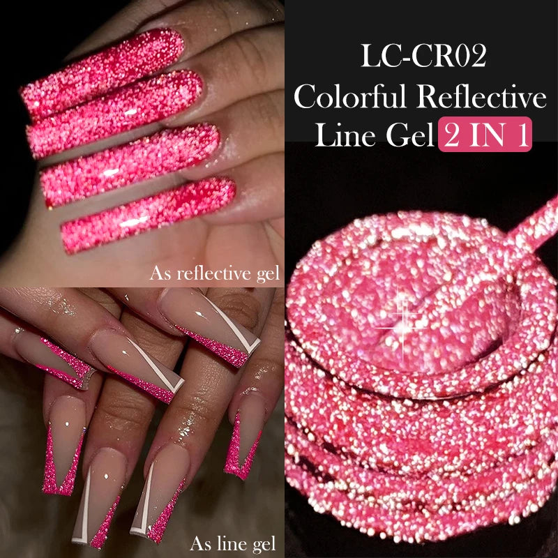 Reflective Metallic Gel Nail Polish -  Glowcella