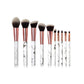 10 PCS Marble Pattern Makeup Brushes with Cylinder Tube Storage -  Glowcella