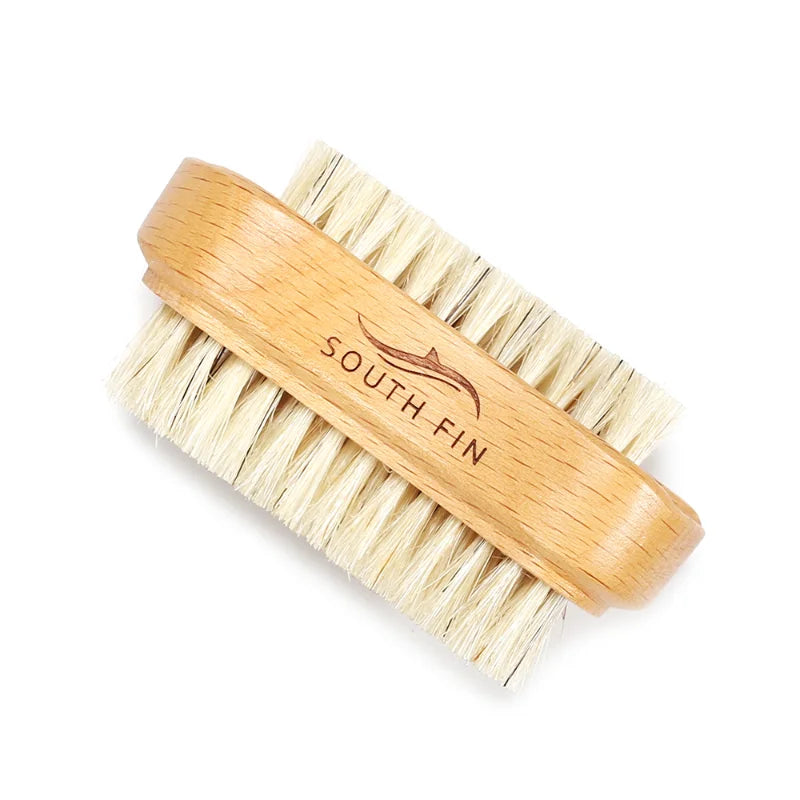 Double-Sided Natural Bristles Scrubbing Brush -  Glowcella