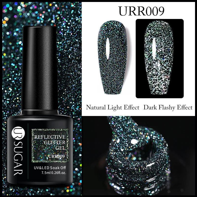 SUGAR Reflective Glitter Nail Gel -  Glowcella