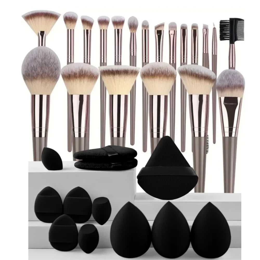 Complete Professional Make Up Brush Set -  Glowcella