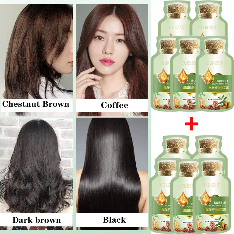 Natural Plant Herbal Hair Dye Shampoo -  Glowcella