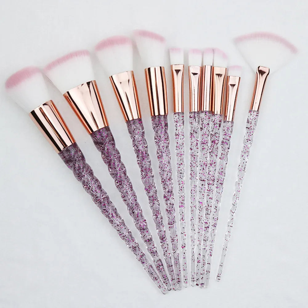 10 Pcs Unicorn Make Up Brush -  Glowcella