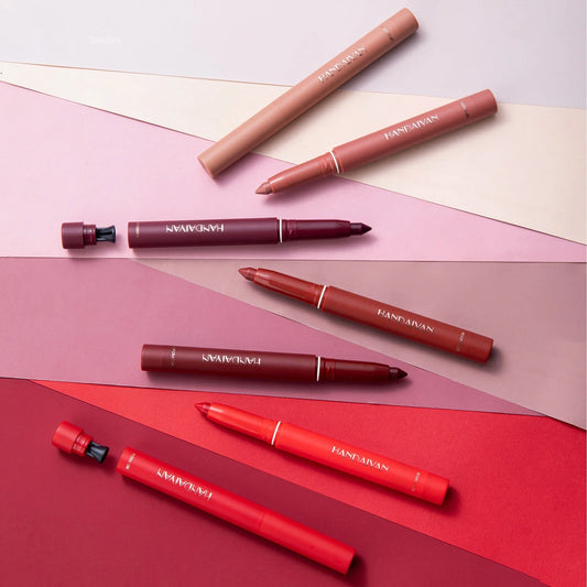 2 in 1 Matte Nude Lipstick & Lip Liner -  Glowcella