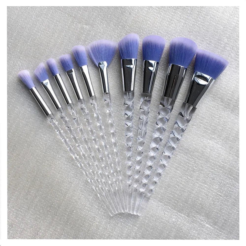 10 Pcs Unicorn Make Up Brush -  Glowcella