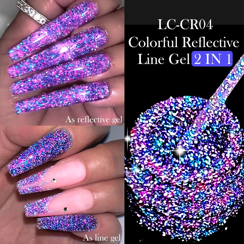 Reflective Metallic Gel Nail Polish -  Glowcella