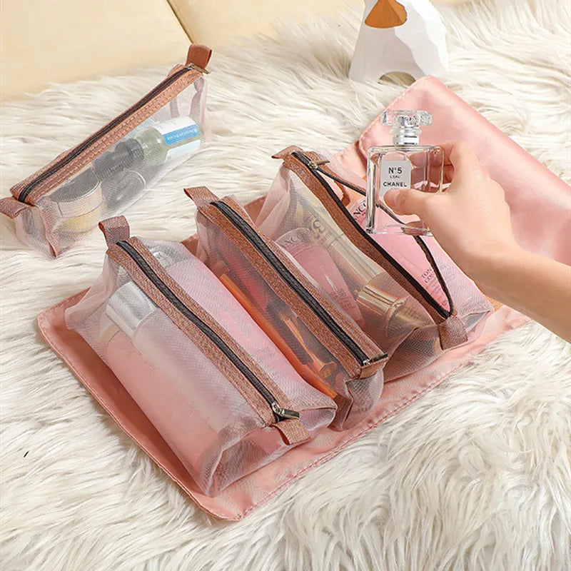4 in 1 Foldable Nylon Cosmetic Bag -  Glowcella