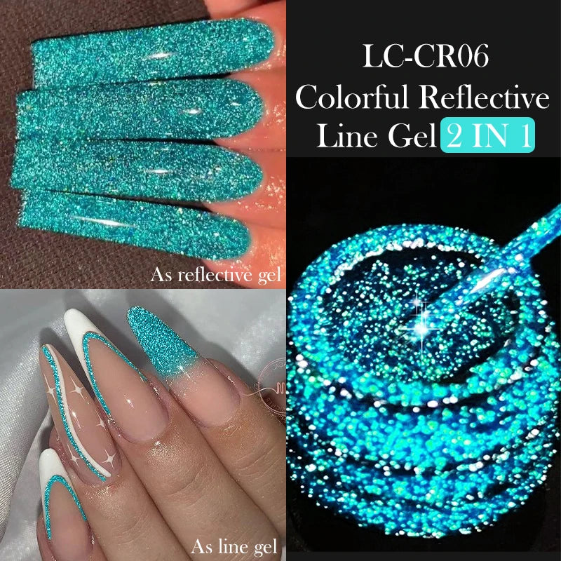 Glitter Gel Liner Nail Polish -  Glowcella