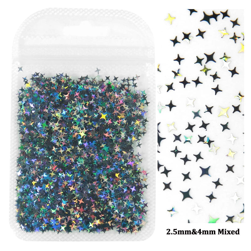 Holographic Nail Sequins Paillette -  Glowcella