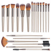 Champagne Makeup Brushes Set -  Glowcella