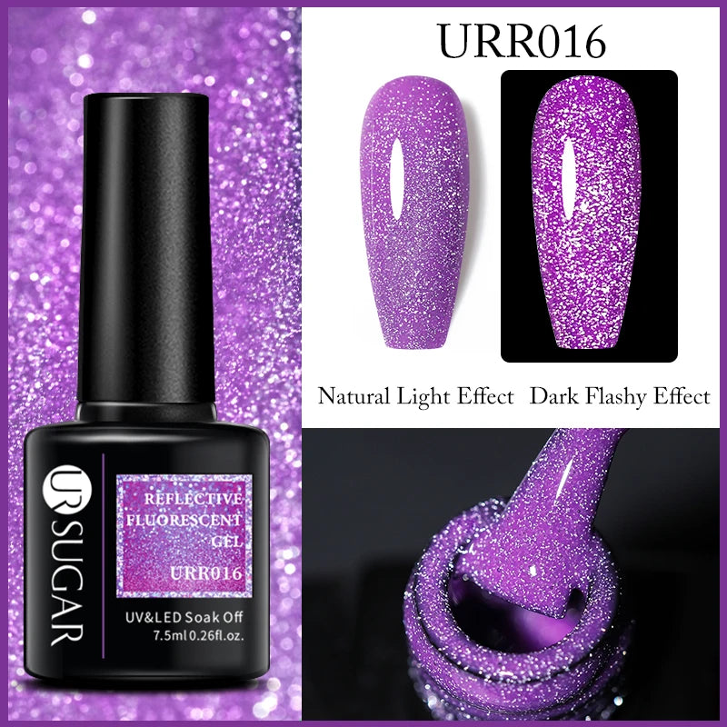 SUGAR Reflective Glitter Nail Gel -  Glowcella