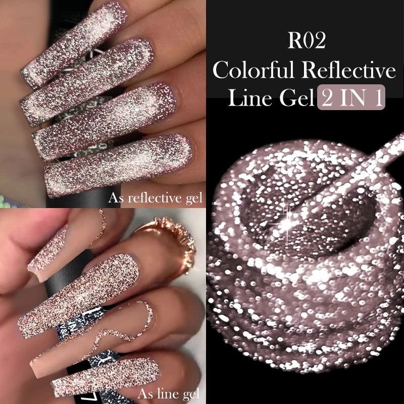 Glitter Gel Liner Nail Polish -  Glowcella